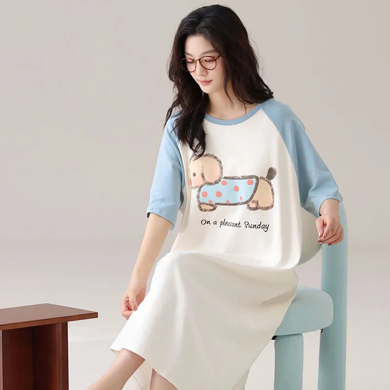 Lan Miao Nightgown Women's Image Color-3