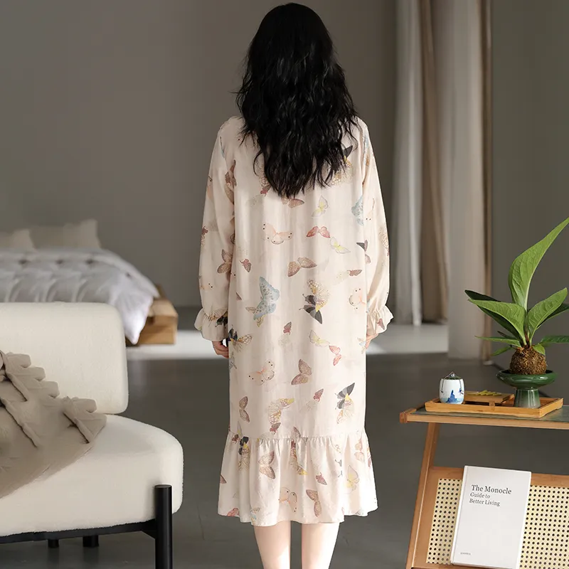 Lan Miao Pajama Set Women's Ecru-13