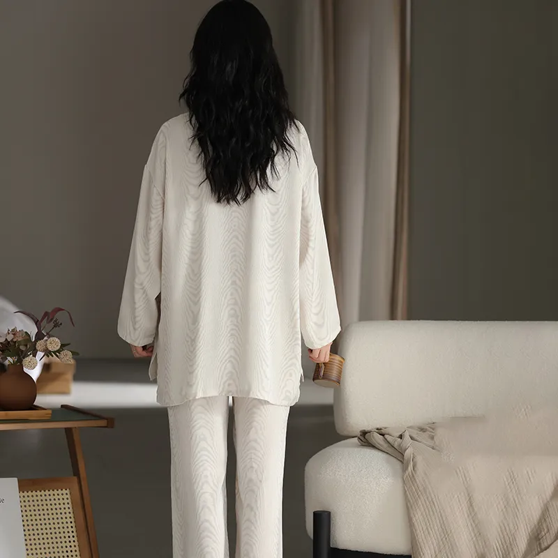 Lan Miao Pajama Set Women's Ecru-7
