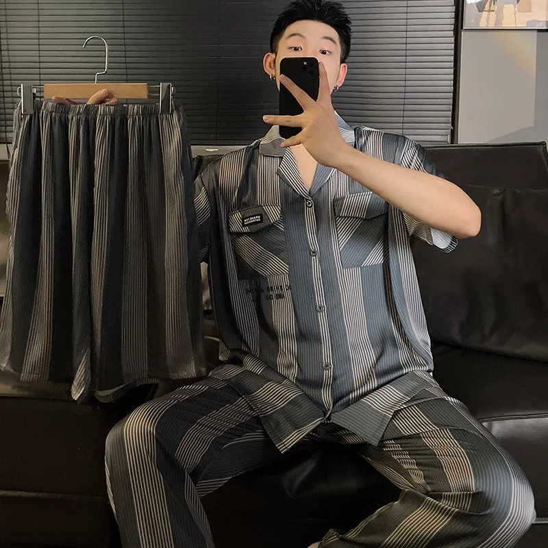 Lan Miao Pajama Set Men's Image Color-4