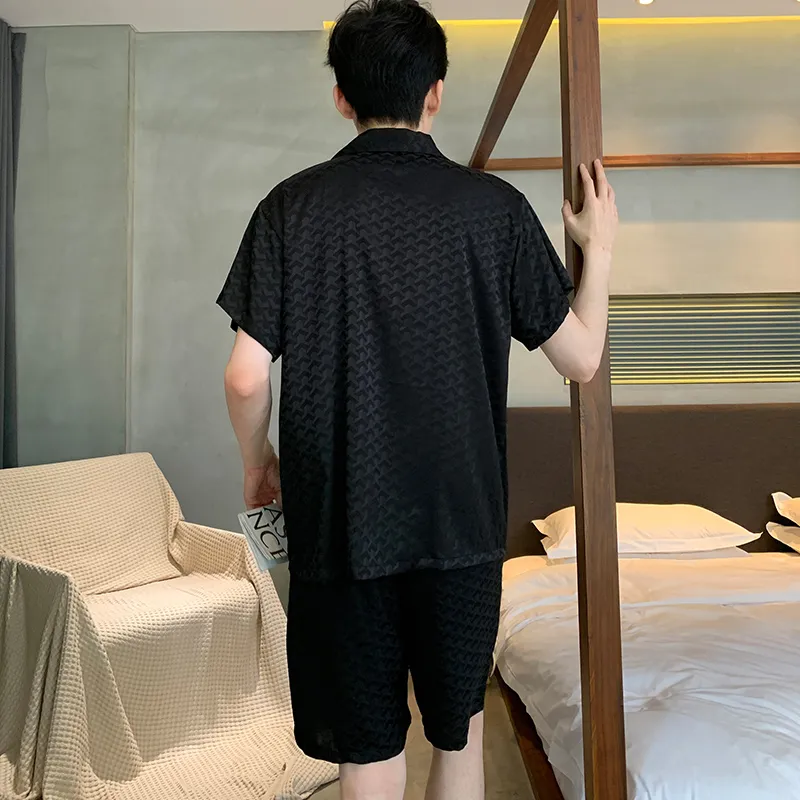 Lan Miao Pajama Set Men's Black-1