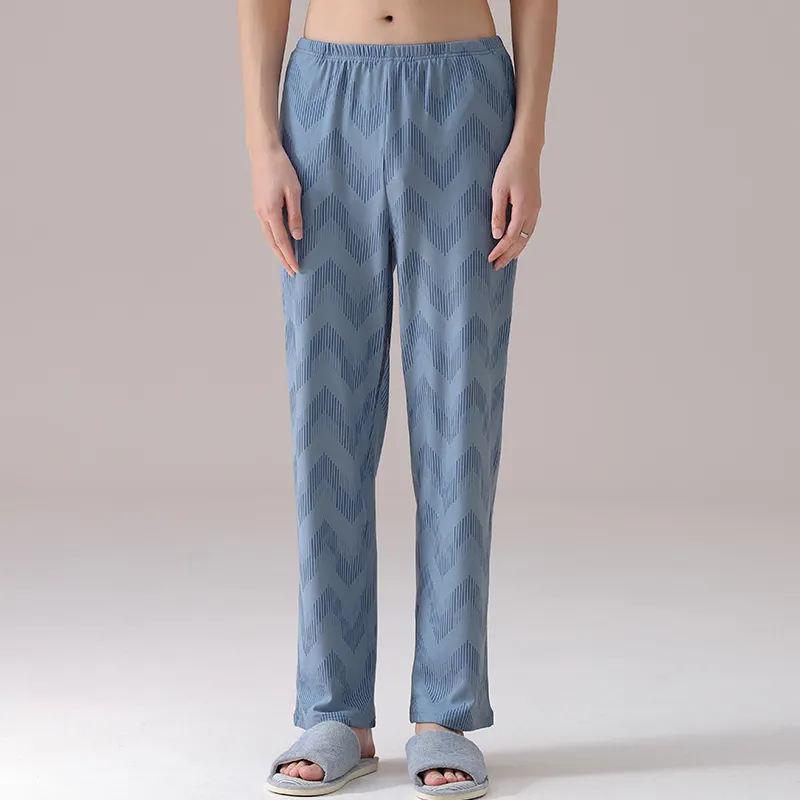 Lan Miao Pajama Pants Men's Blue-1