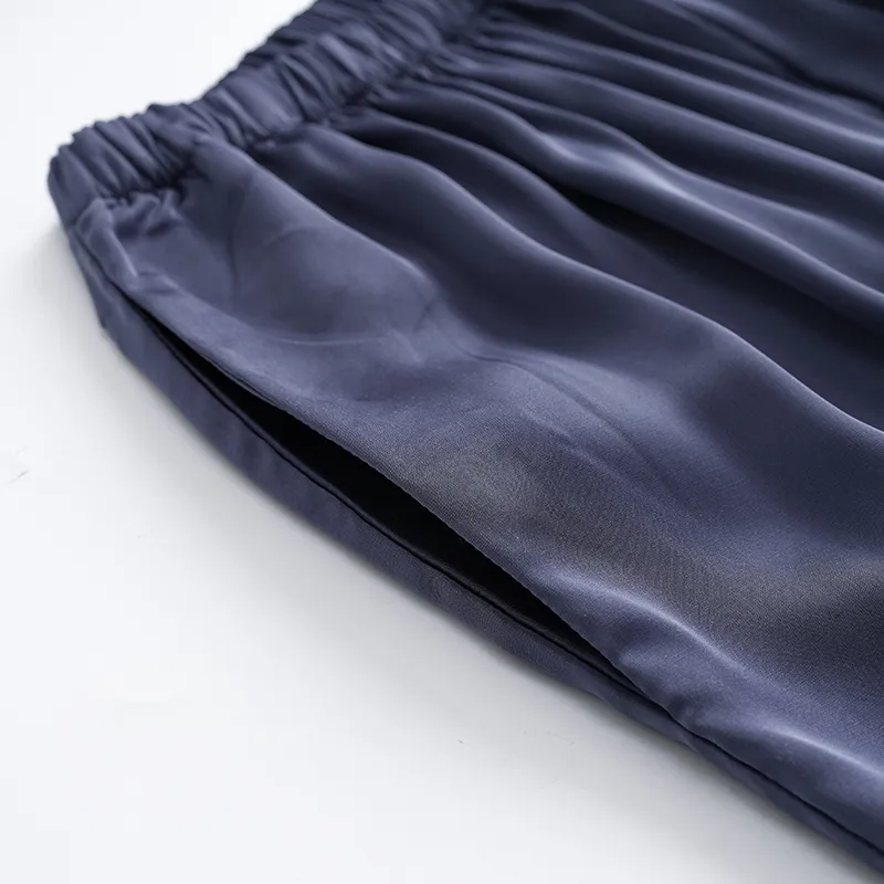 Lan Miao Pajama Pants Men's Navy Blue-1