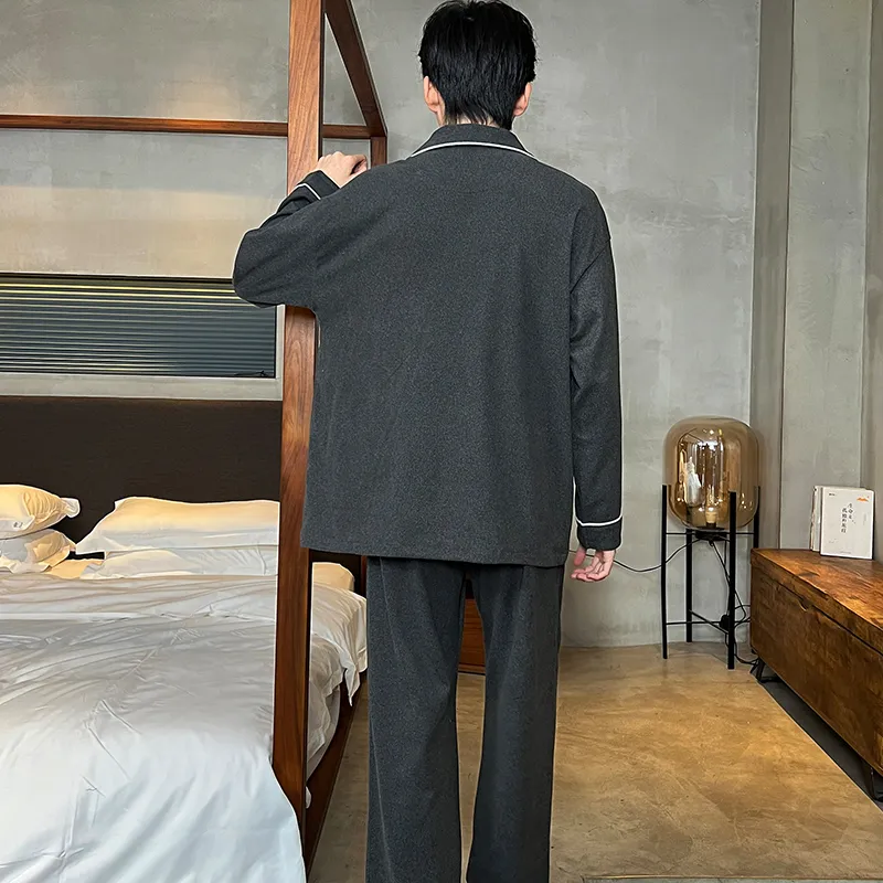 Lan Miao Pajama Set Men's Green-5