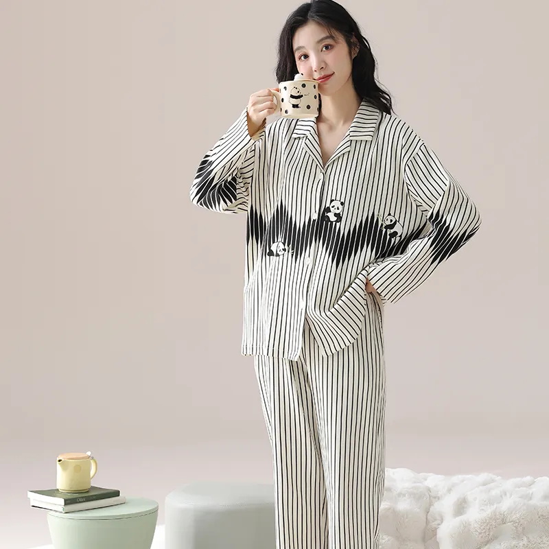 Lan Miao Pajama Set Women's Black-29