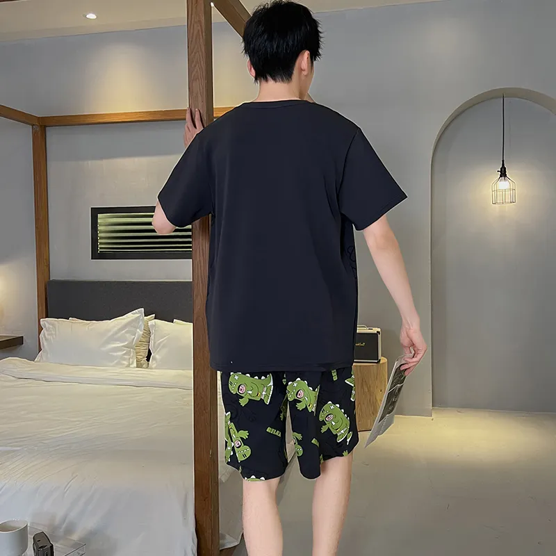 Lan Miao Pajama Set Men's Black-1