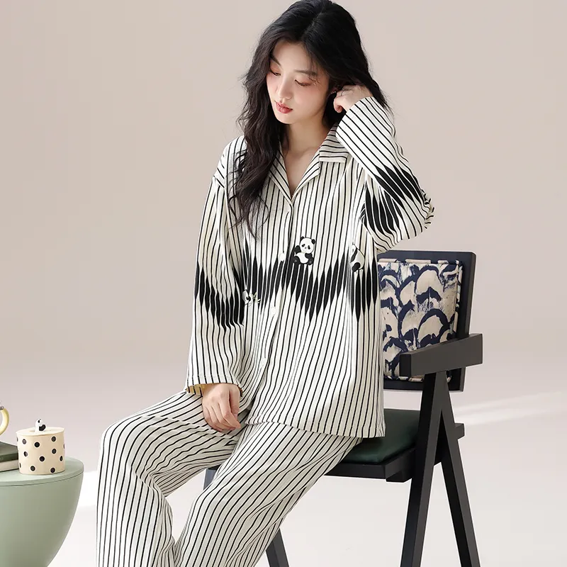 Lan Miao Pajama Set Women's Black-28