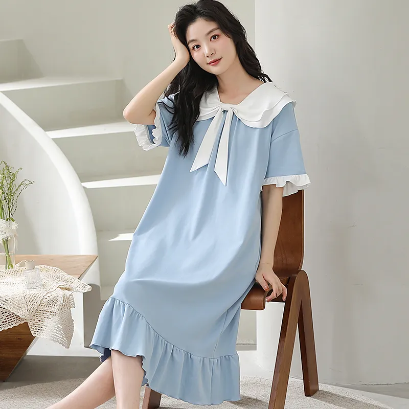 Lan Miao Nightgown Women's Image Color-2