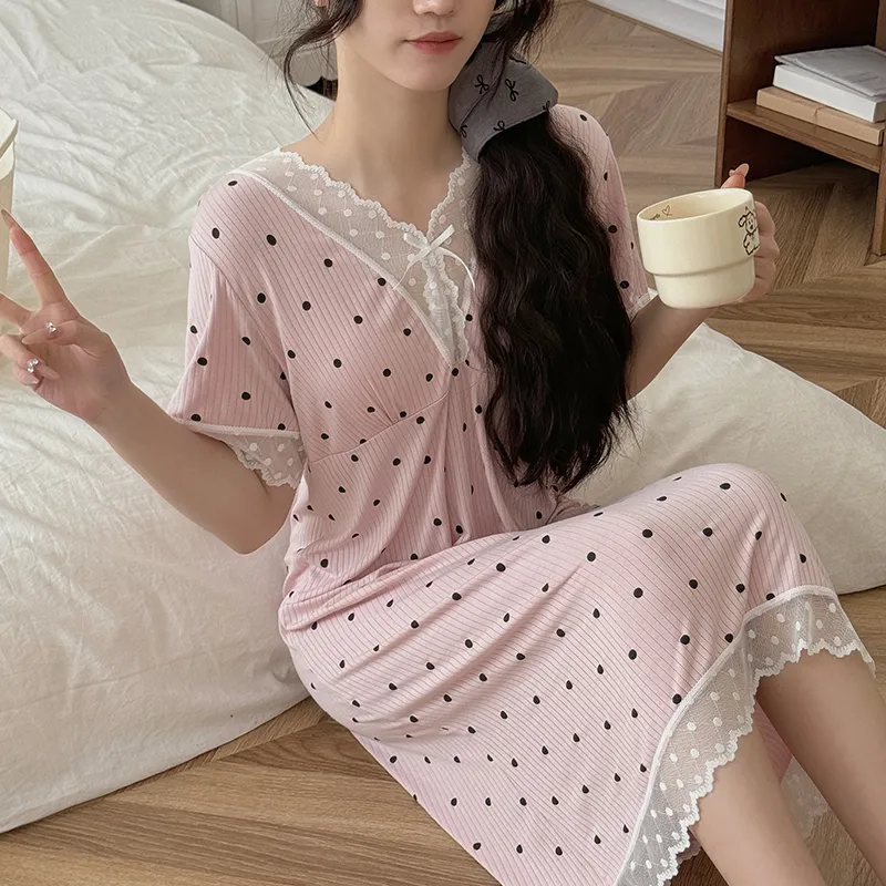 Lan Miao Nightgown Women's Image Color-2