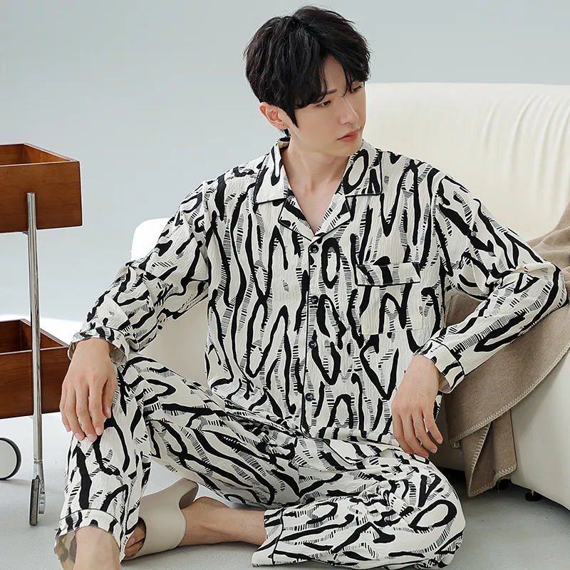 Lan Miao Pajama Set Men's Image Color-2