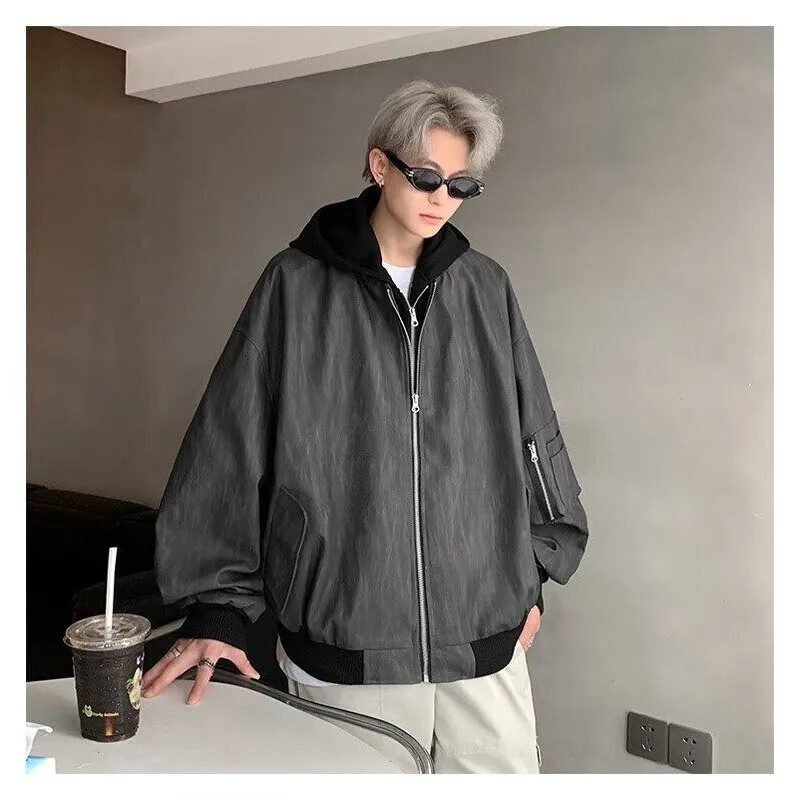FOMOCE Jackets Unisex Black Gray Color-1