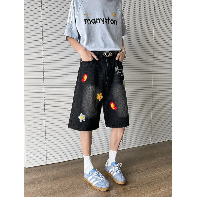 FOMOCE Denim Shorts Unisex-2