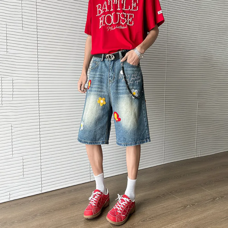 FOMOCE Denim Shorts Unisex-5