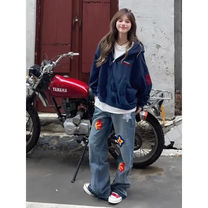 FOMOCE Jeans Unisex Blue-1