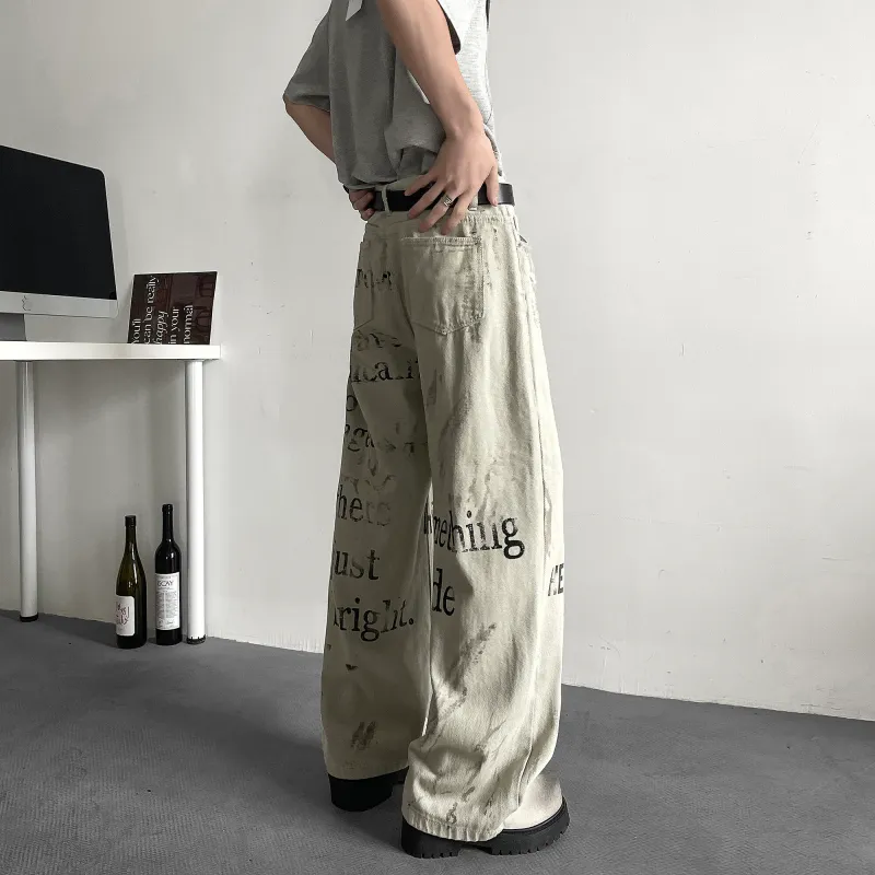 FOMOCE Jeans Unisex White-1