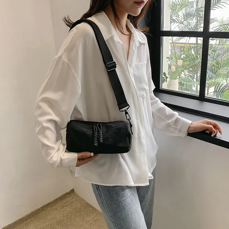 Morellybear Nylon Crossbody Bag Regular Women's Black/White-20