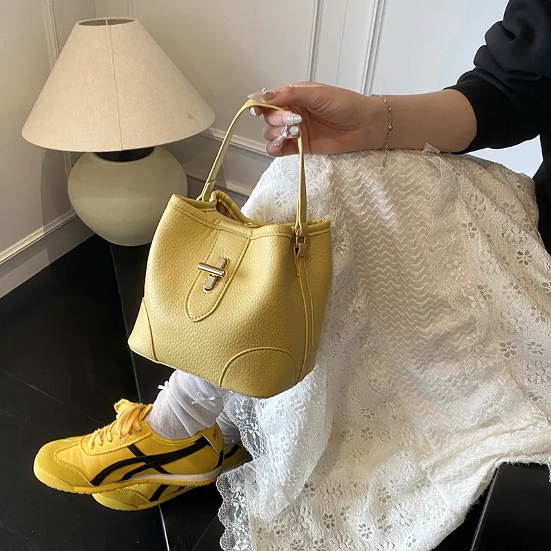 Morellybear PU Crossbody One Shoulder Handbag Women's White/Pink/Yellow/Blue/Black-17