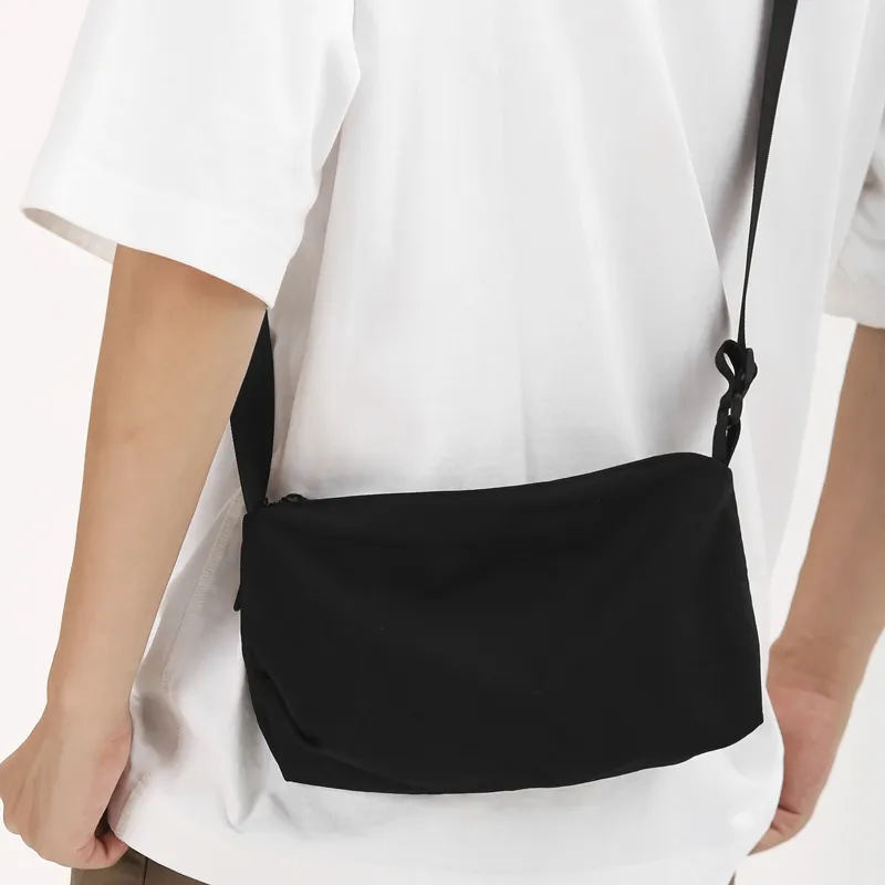 Morellybear Nylon Shoulder Bag, Crossbody Bag Regular Unisex Black/Orange/Green/Yellow/White-2