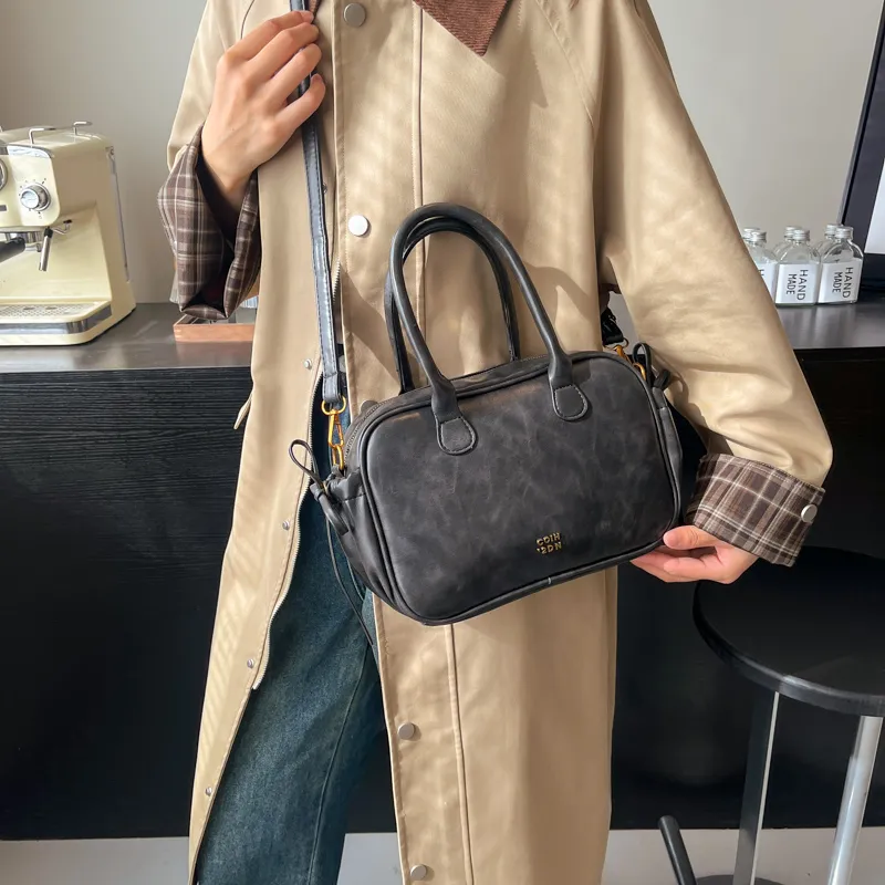 Morellybear PU Crossbody One Shoulder Handbag Women's Black/Coffee/Brown-1