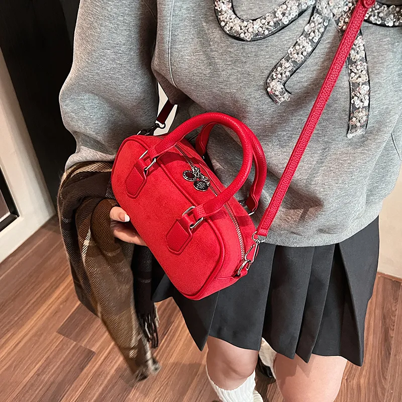 Morellybear PU Crossbody One Shoulder Handbag Women's Coffee/Khaki/Black/Red-22