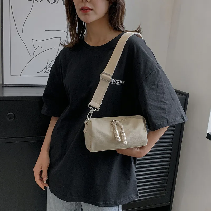 Morellybear Nylon Crossbody Bag Regular Women's Black/White-44