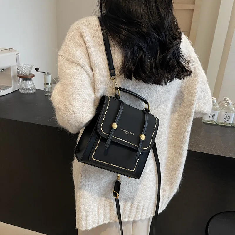Morellybear PU Backpack Regular Women's Multicolor-2