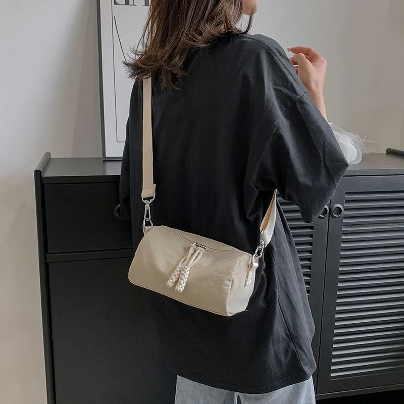 Morellybear Nylon Crossbody Bag Regular Women's Black/White-46