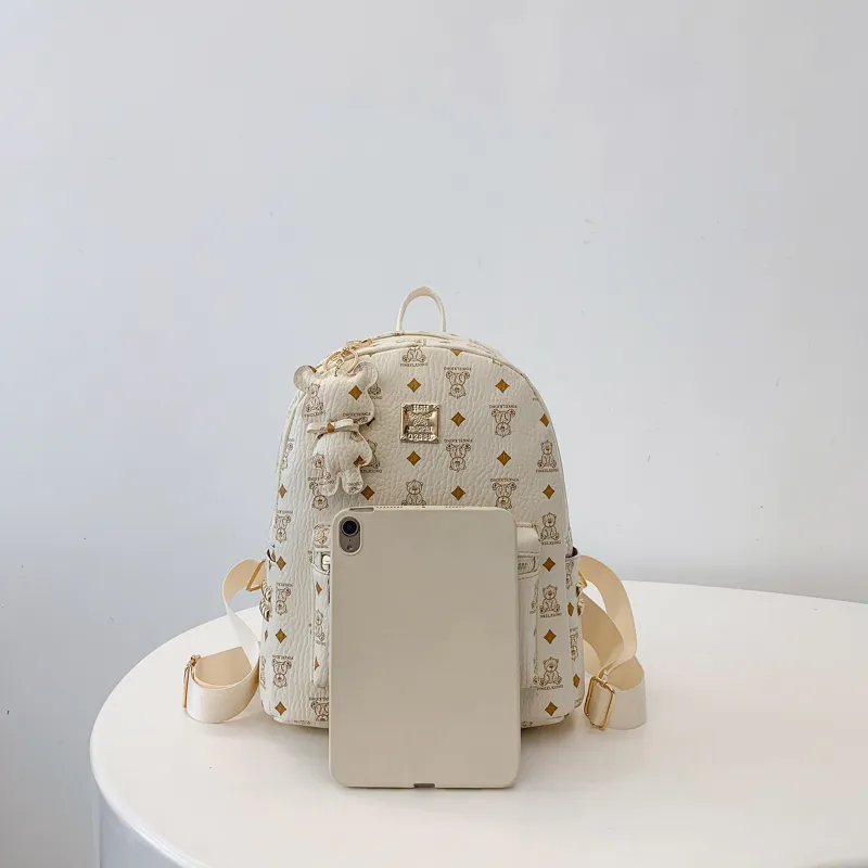 Morellybear PU Backpack Unisex Multicolor-9