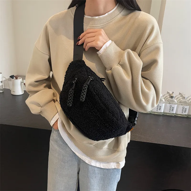 Morellybear Plush Sling Bag Women's Multicolor-5