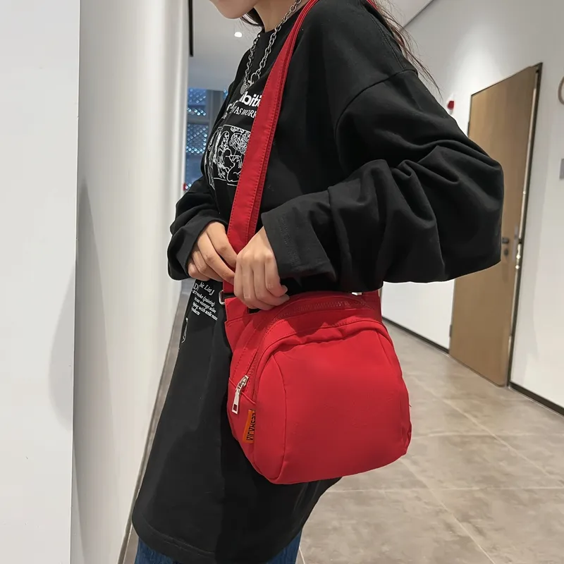 Morellybear Nylon Crossbody Bag, Shoulder Bag Unisex Black/Beige/Blue/Red/Yellow-18