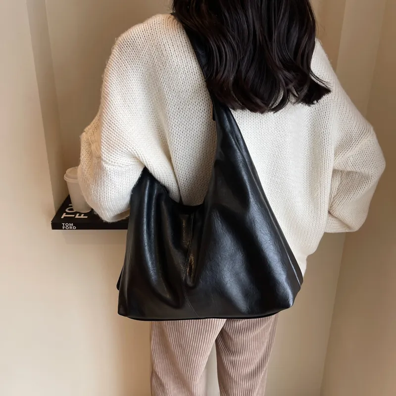 ROSEROOEN PU Tote Bag Shoulder Bag Crossbody Bag Regular Women's Black/Coffee/Brown/Mud-7