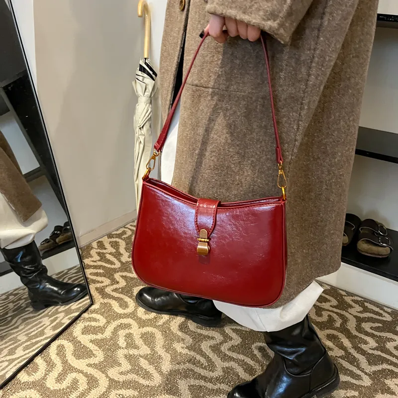Morellybear PU Crossbody Bag Regular Women's Black/Red/Coffee/Brown-6