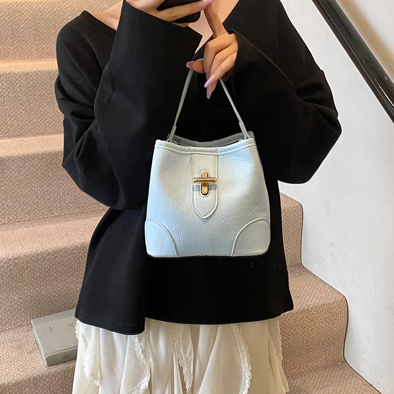 Morellybear PU Crossbody One Shoulder Handbag Women's White/Pink/Yellow/Blue/Black-25