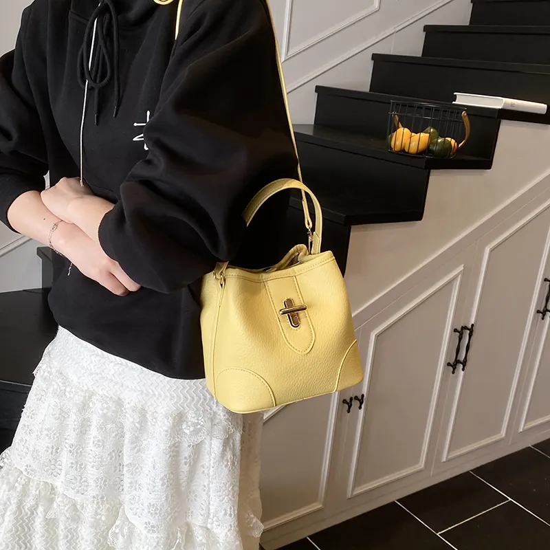 Morellybear PU Crossbody One Shoulder Handbag Women's White/Pink/Yellow/Blue/Black-18