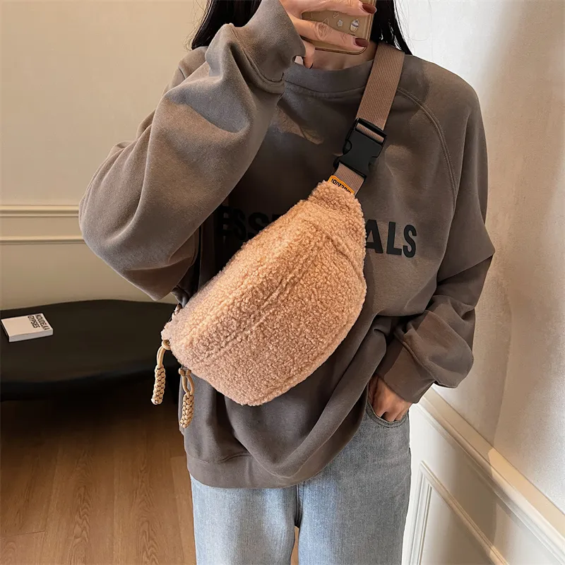 Morellybear Plush Sling Bag Women's Multicolor-15