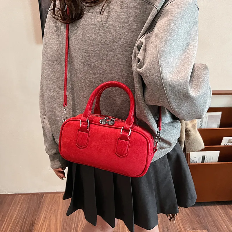Morellybear PU Crossbody One Shoulder Handbag Women's Coffee/Khaki/Black/Red-23
