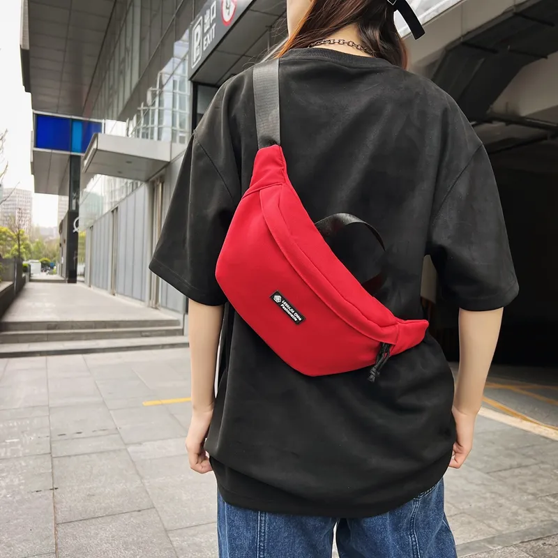 Morellybear Nylon Sling Bag Regular Unisex Black/White/Khaki/Red/Blue-12