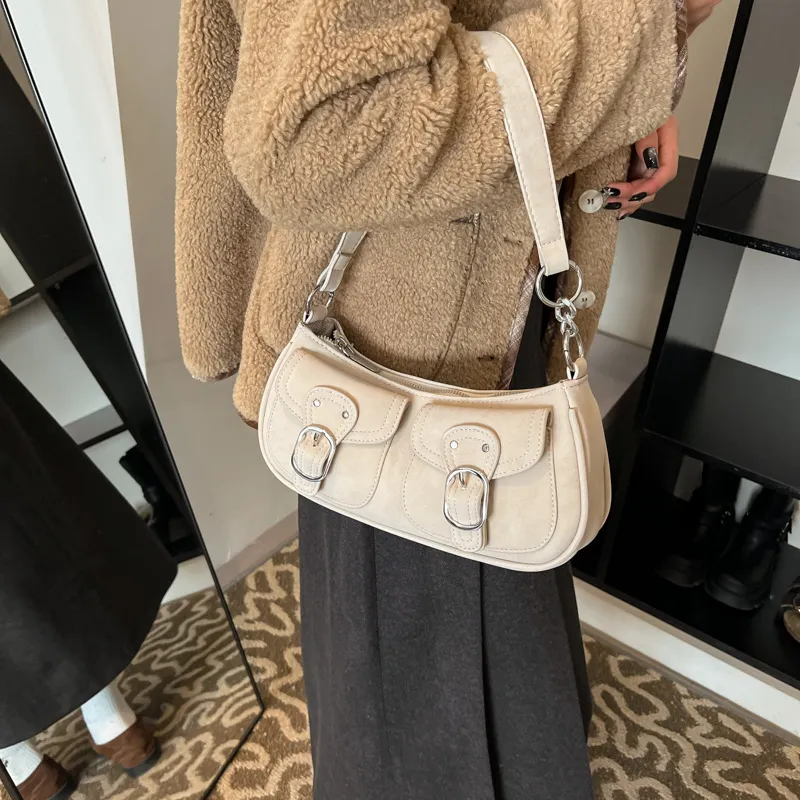 Morellybear PU Crossbody Bag Regular Women's Brown/Black/Pink/White/Khaki-20