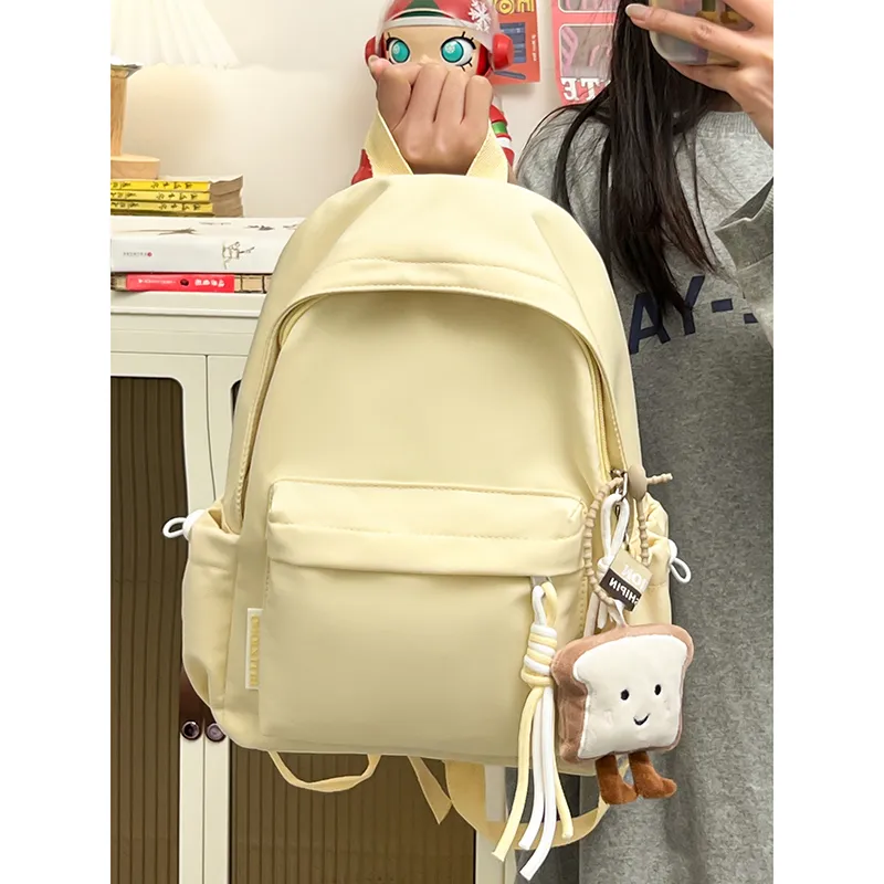 Morellybear Nylon Backpack Regular Women's Yellow/Green/White/Pink/Black-1