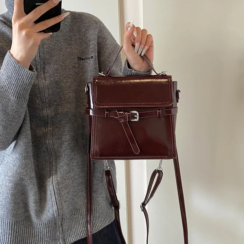 Morellybear PU Double Shoulder Crossbody Handbag Regular Women's Multicolor-7