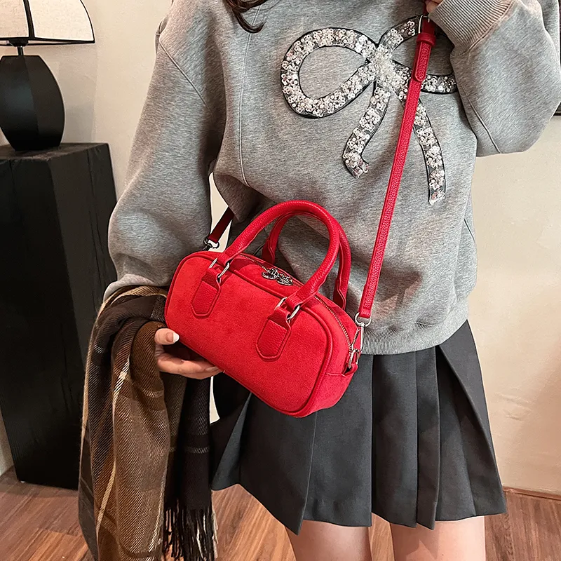 Morellybear PU Crossbody One Shoulder Handbag Women's Coffee/Khaki/Black/Red-24