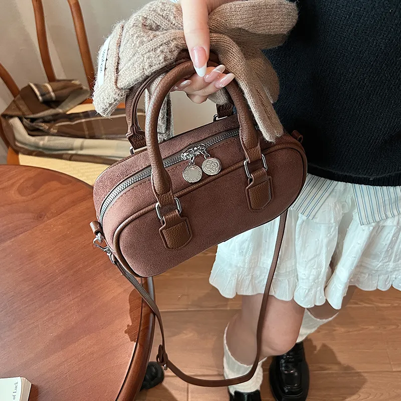 Morellybear PU Crossbody One Shoulder Handbag Women's Coffee/Khaki/Black/Red-3
