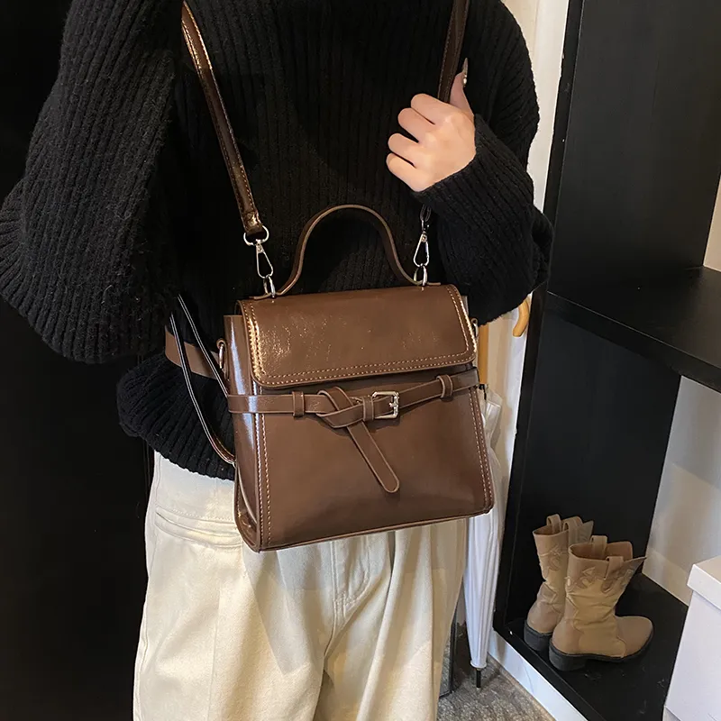 Morellybear PU Double Shoulder Crossbody Handbag Regular Women's Multicolor-14