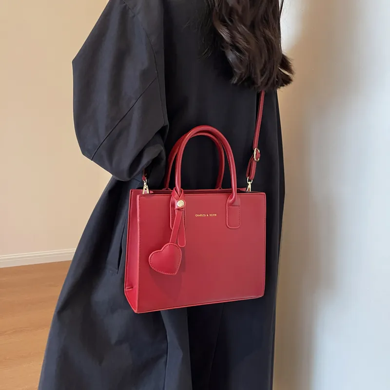 Morellybear PU One Shoulder Handbags Regular Women's Black/Burgundy-8