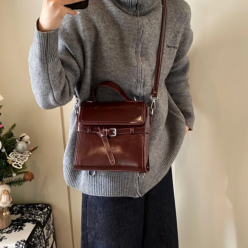 Morellybear PU Double Shoulder Crossbody Handbag Regular Women's Multicolor-11