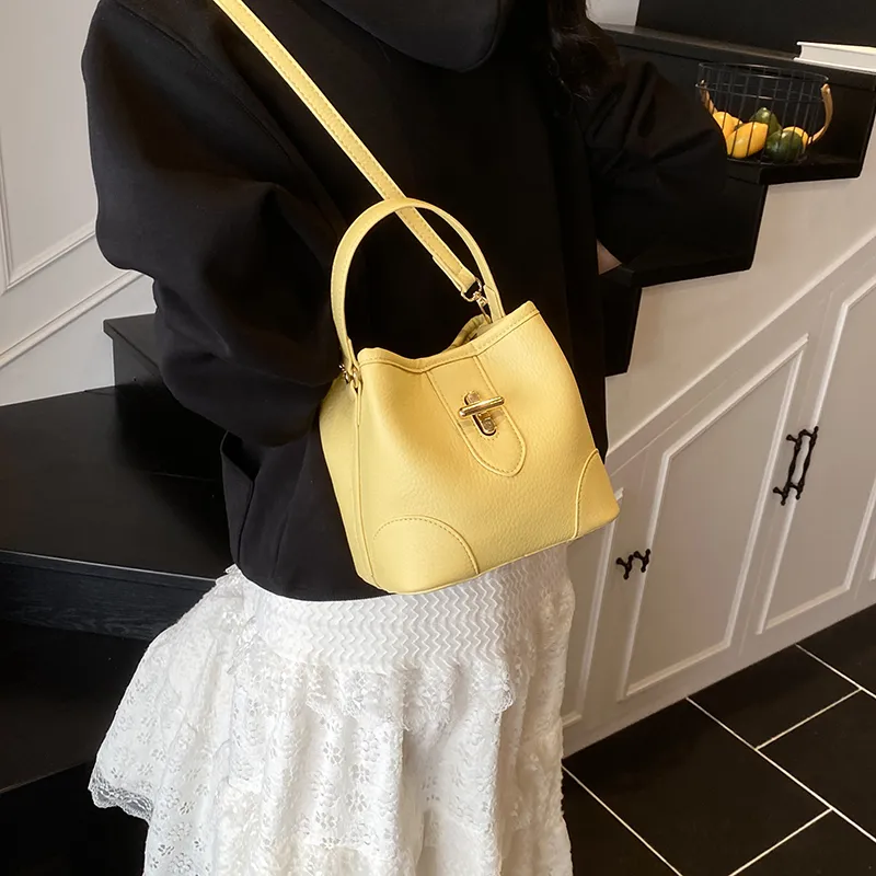 Morellybear PU Crossbody One Shoulder Handbag Women's White/Pink/Yellow/Blue/Black-19