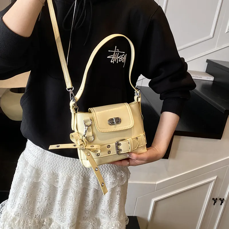 Morellybear PU Crossbody Regular Women's Pink/White/Yellow/Black/Blue-19