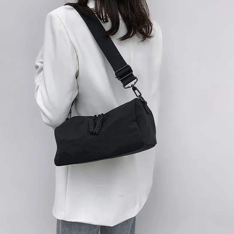 Morellybear Nylon Crossbody Bag Regular Women's Black/White-9