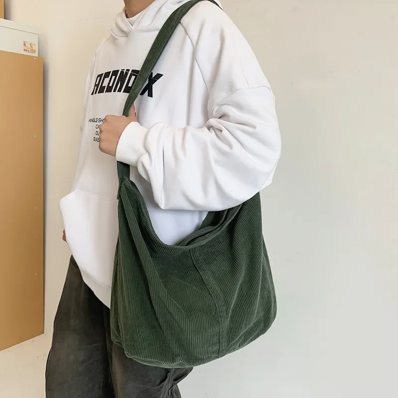 Morellybear Strips Canvas Bag Crossbody Bag Regular Women's Black/White/Green/Red/Brown-16