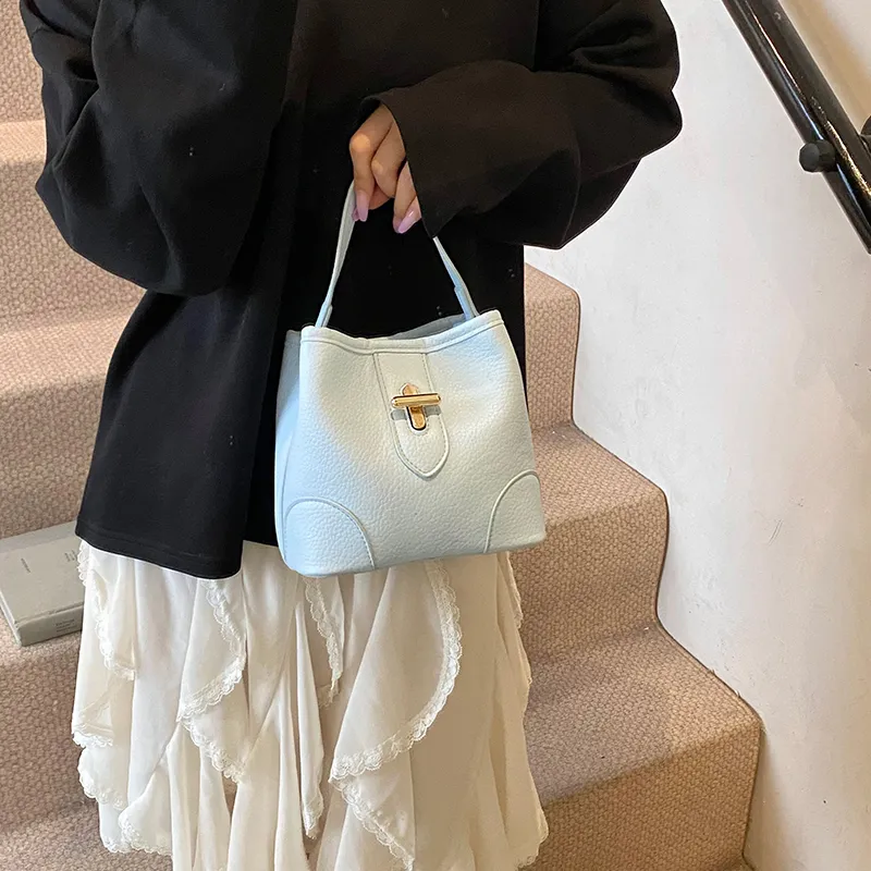 Morellybear PU Crossbody One Shoulder Handbag Women's White/Pink/Yellow/Blue/Black-26
